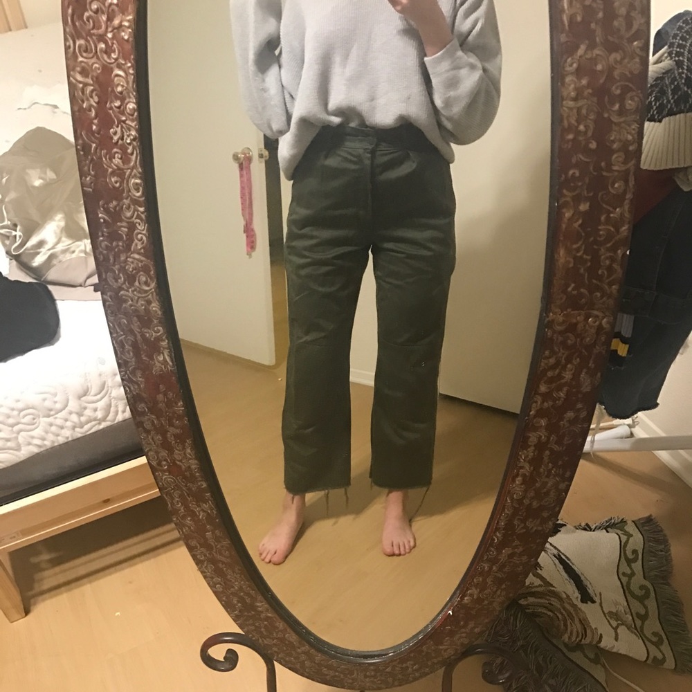 Vintage Distressed Wide Leg Pants